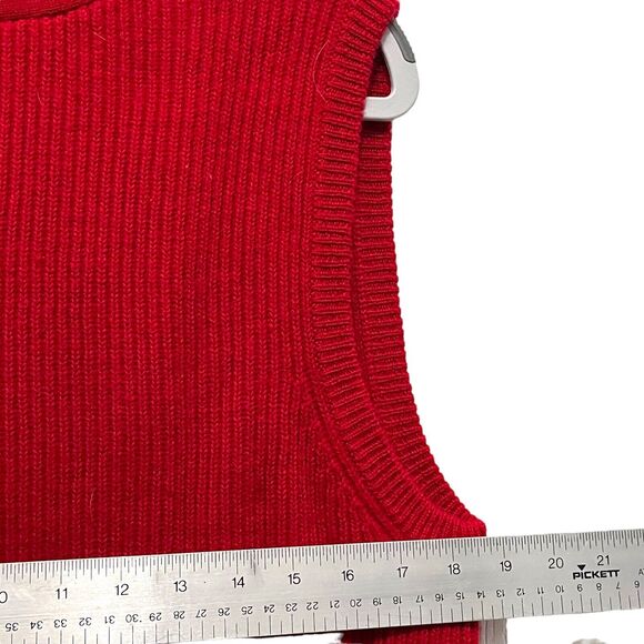 Talbots Sweater Vest Wool SZ S Preppy Red Double Breasted Gold Buttons Hong Kong - Picture 7 of 15